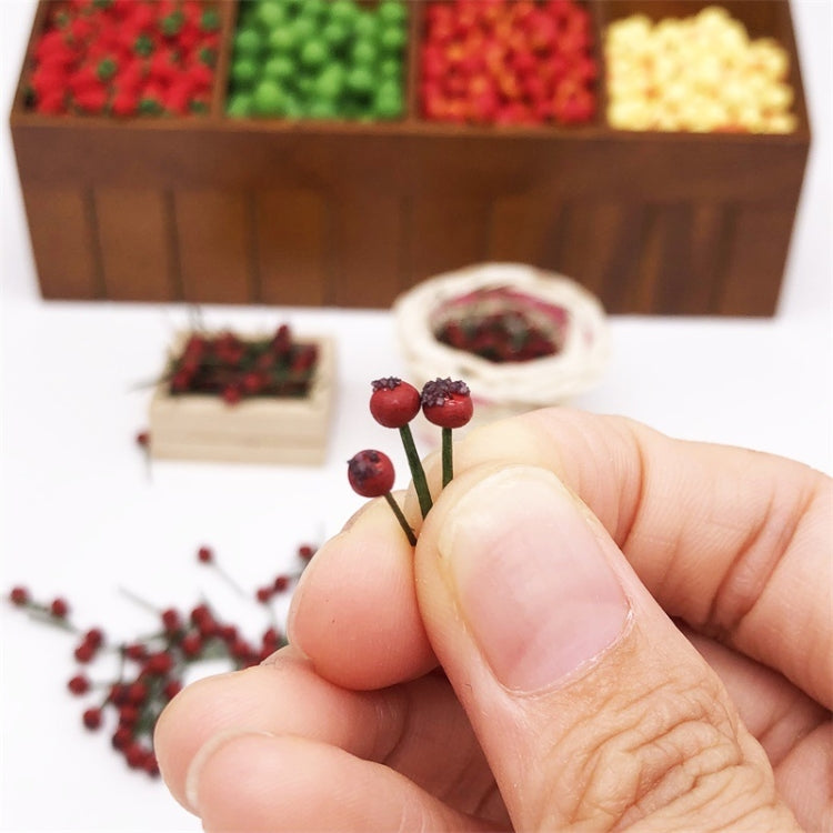 10 PCS 1:12 Fruit Simulation Hawthorn Kitchen Accessory Mini House Toy, Hawthorn