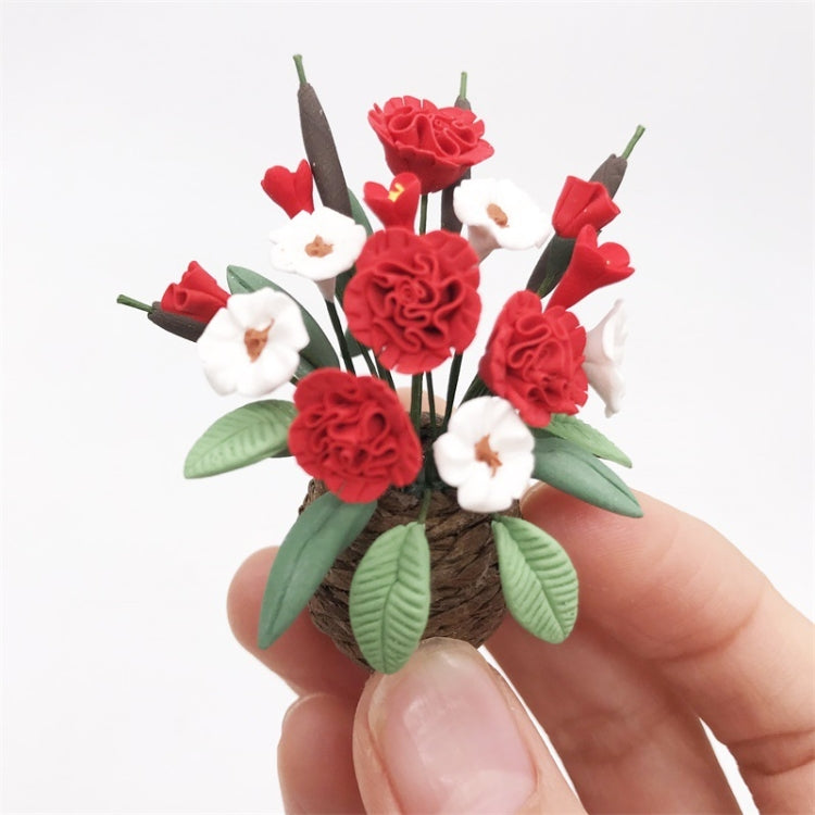 1:12 Mini House Toy Simulation Flowers for Garden Balcony, Flowers for Garden Balcony