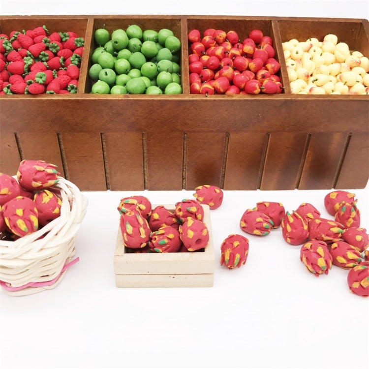 5 PCS 1:12 Fruit Simulation Dragon Fruit Kitchen Accessory Mini House Toy, Dragon Fruit