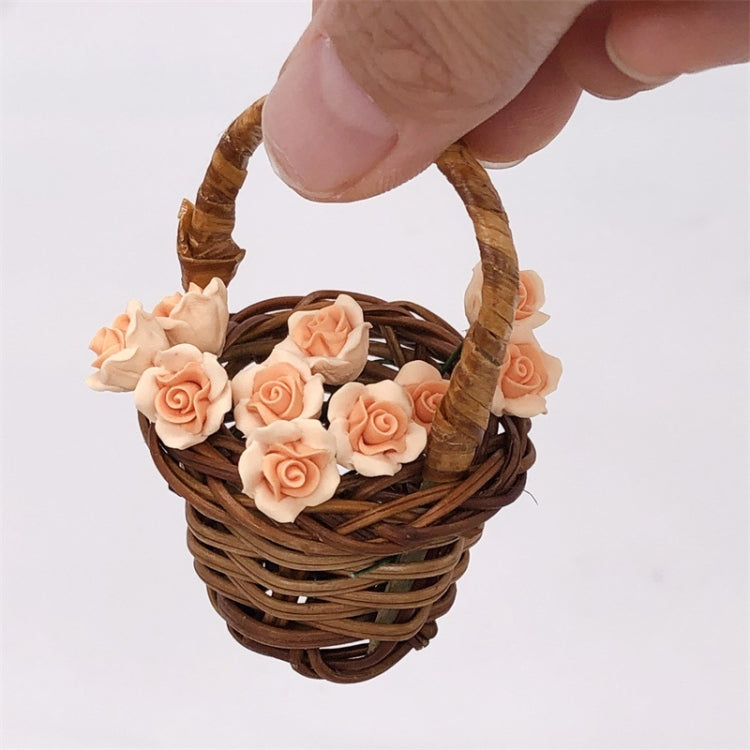 10 PCS 1:12 Mini House Toy Simulation Yellow Rose Flowers Model, 10 PCS Yellow Rose Flowers Model