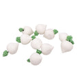 10 PCS 1:12 Mini House Toy Simulation White Radish for Kitchen Decoration, 10 PCS White Radish