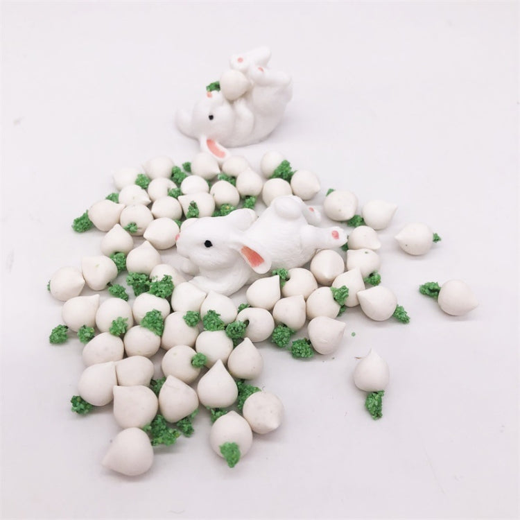 10 PCS 1:12 Mini House Toy Simulation White Radish for Kitchen Decoration, 10 PCS White Radish