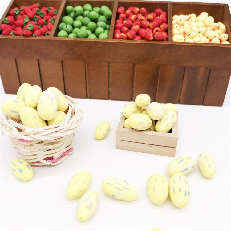 5 PCS 1:12 Mini House Toy Simulation Fruit Model Cantaloupe, 5 PCS Cantaloupe