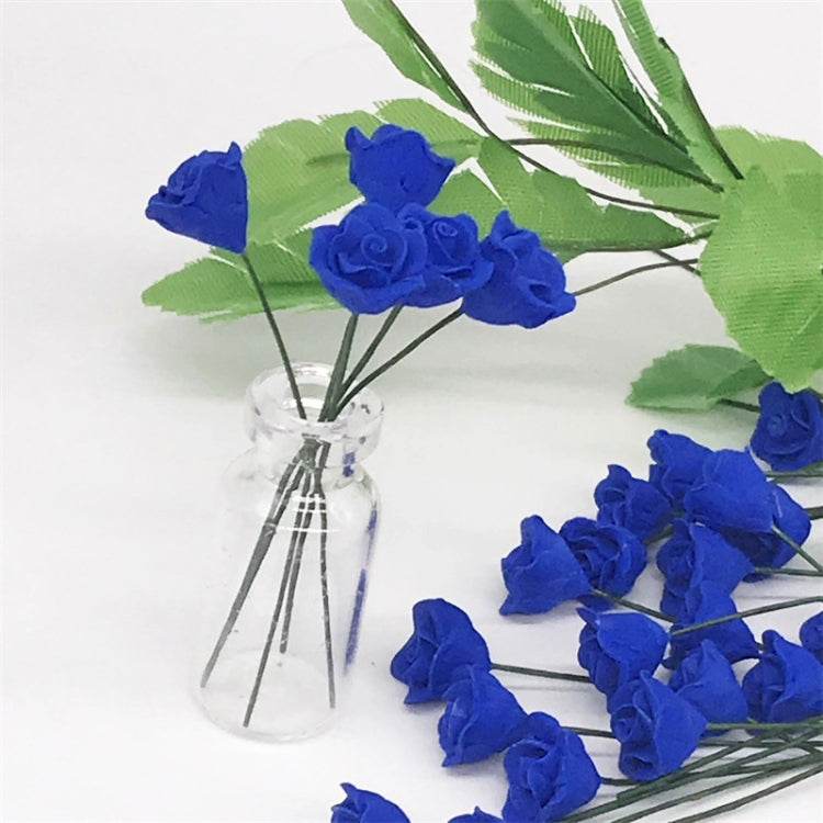 10 PCS 1:12 Mini Doll House Garden Bedroom Scene Decoration Rose, Blue