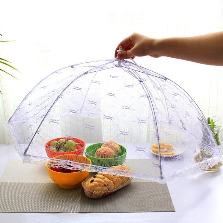 Lace Folding Dish Cover Mesh Cover Dish Dust-proof Printing Food Cover Fly-proof Cover Food Cover, Lace Folding Dish Cover