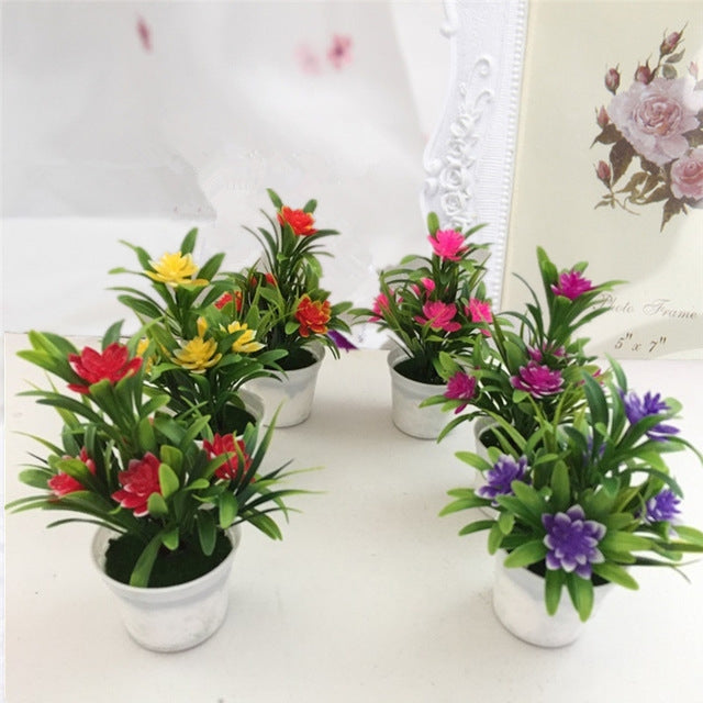 10 Pots Fake Potted Plant Simulation Bonsai Tabletop Decoration