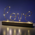 LED Little Night Light Bedroom Bedside Wrought Iron Wooden Home Decoration Birthday Gift, Letter Love, Letter Home
