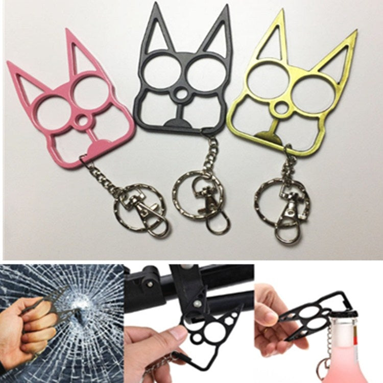 Multifunctional Outdoor Self-defense Double Finger Buckle Can Break The Window, Random Color Delivery, Self-defense Double Finger Buckle