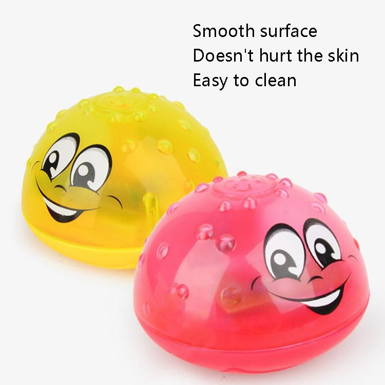 Baby Bathroom Play Water Bath Toy Children Electric Induction Sprinkler Ball with Light & Music, Red, Yellow, Red with Base, Yellow with Base