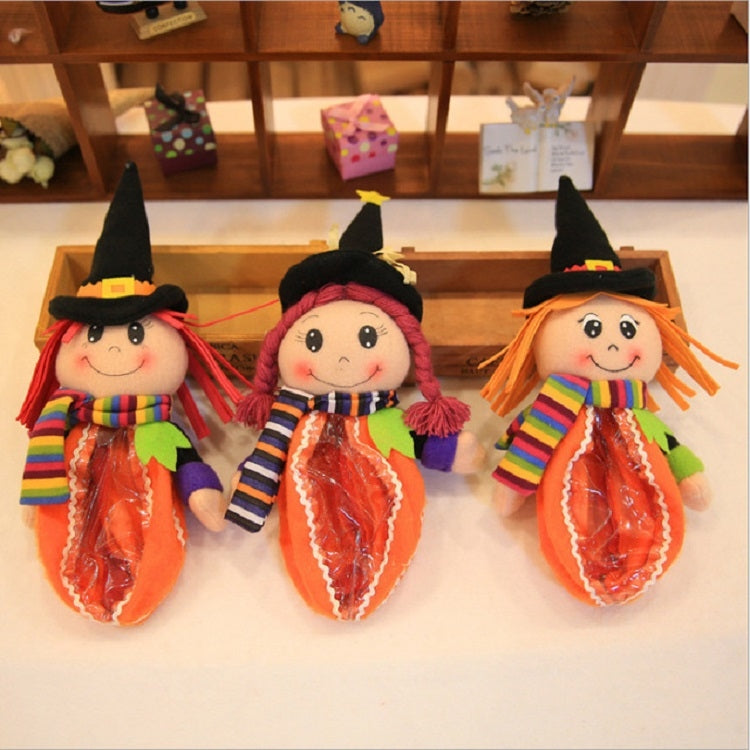 Halloween Cute Cartoon Transparent Plastic Bags Party Decorations Halloween Candy Backpack, 01, 02, 03