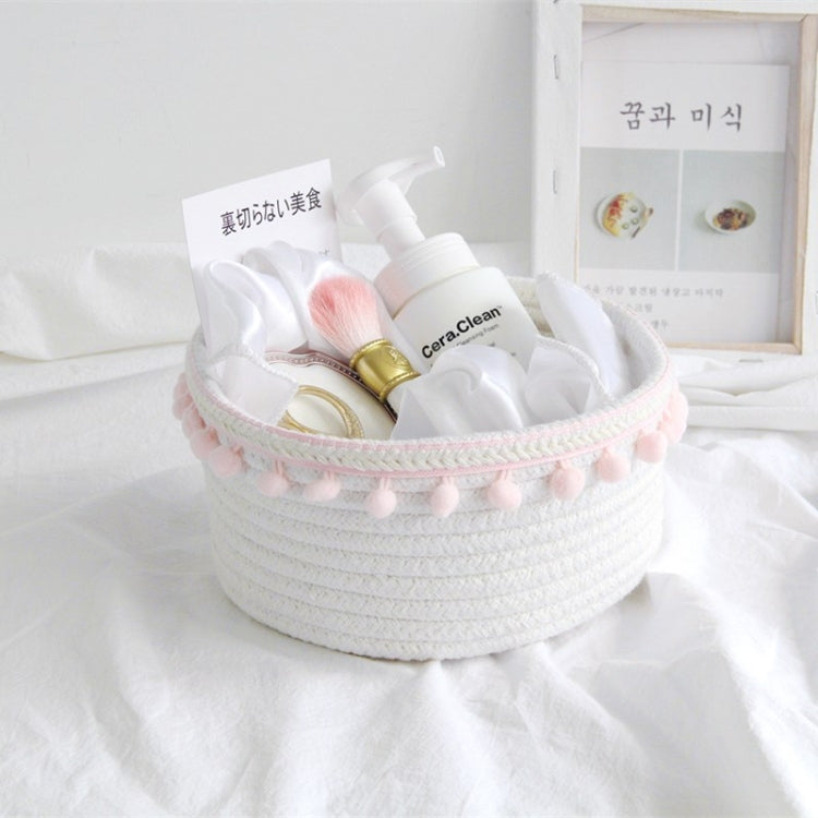 Cotton Rope Woven Desktop Sundries Storage Basket