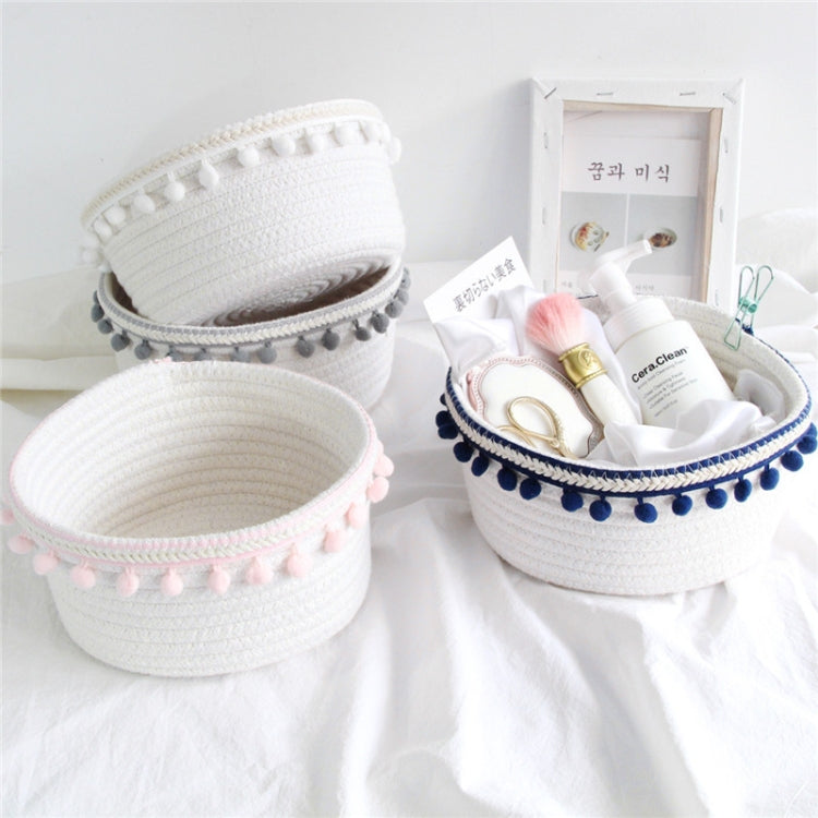 Cotton Rope Woven Desktop Sundries Storage Basket