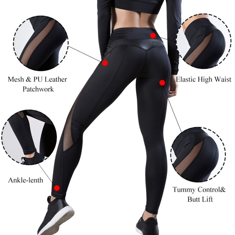 Women Leggings Sexy Pants Push Up Fitness Gym Leggins Running Mesh Leggins Seamless Workout Pants, L, XL, M