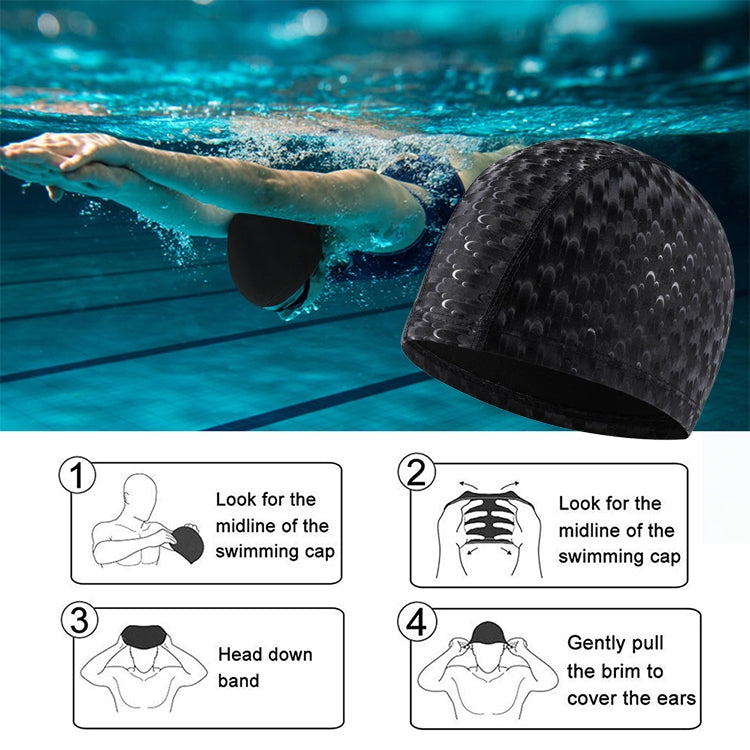 Adult Crescent PU Waterproof Comfortable Earmuff Swimming Cap, Adult Swimming Cap(Silver Grey), Adult Swimming Cap(Dark Blue), Adult Swimming Cap(Pink), Adult Swimming Cap(Black), Adult Swimming Cap(Sky)