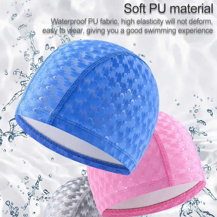 Adult Crescent PU Waterproof Comfortable Earmuff Swimming Cap, Adult Swimming Cap(Silver Grey), Adult Swimming Cap(Dark Blue), Adult Swimming Cap(Pink), Adult Swimming Cap(Black), Adult Swimming Cap(Sky)