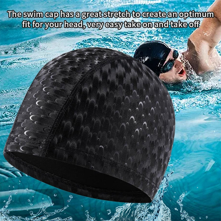 Adult Crescent PU Waterproof Comfortable Earmuff Swimming Cap, Adult Swimming Cap(Silver Grey), Adult Swimming Cap(Dark Blue), Adult Swimming Cap(Pink), Adult Swimming Cap(Black), Adult Swimming Cap(Sky)