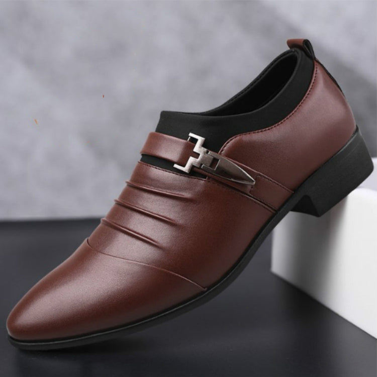 Men Set Business Dress Shoes PU Leather Pointed Toe Oxfords Shoes, 38, 39, 40, 41, 42, 43, 44, 45, 46