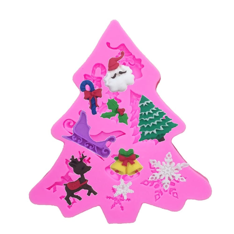 Christmas Tree Fondant Silicone Mold Cake Chocolate Biscuit Decoration Tool, Christmas Tree Shape