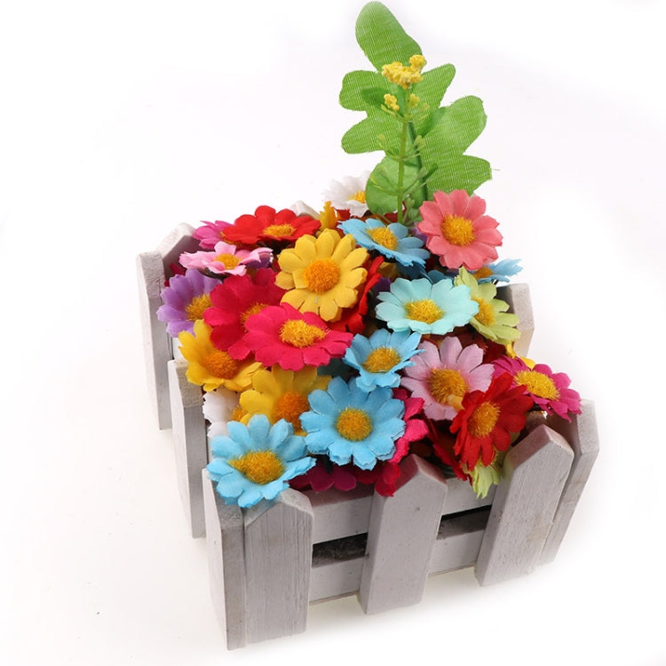 100 PCS 12 Leaf Sun Flower Head Simulation Small Chrysanthemum Sunflower Flower Head