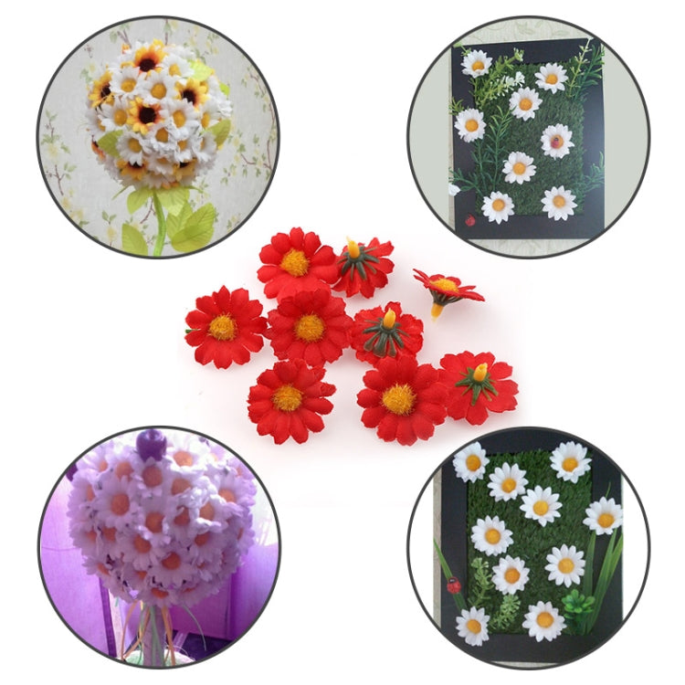 100 PCS 12 Leaf Sun Flower Head Simulation Small Chrysanthemum Sunflower Flower Head
