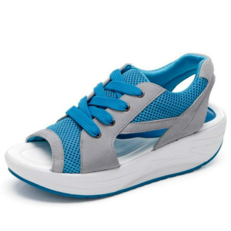 Fish Mouth Thick Bottom Increased Sports Leisure Mesh Shoes, 39