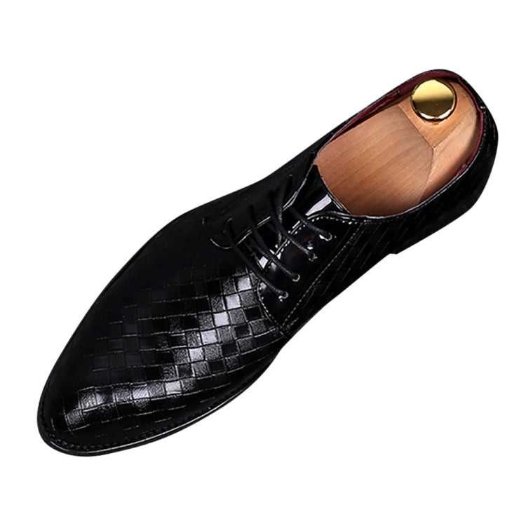 Men Business Dress Shoes Crocodile Leather Shoes Pointed Strips Brock Casual Shoes, 38, 39, 40, 41, 42, 43, 44, 45, 46, 47