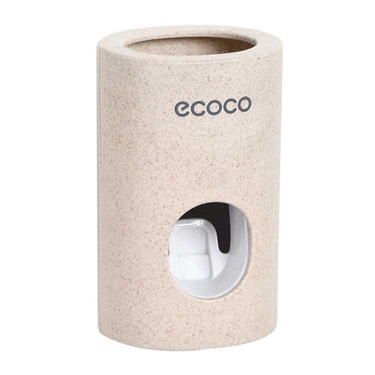 ECOCO Wheat Straw Wall-mounted Seamless Stickers Lazy Automatic Toothpaste, ECOCO Wheat Straw