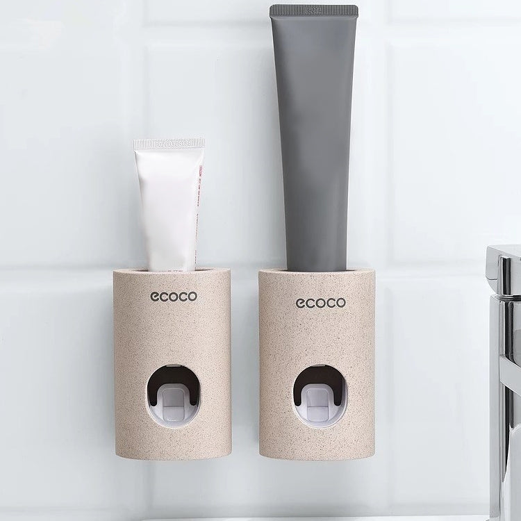 ECOCO Wheat Straw Wall-mounted Seamless Stickers Lazy Automatic Toothpaste, ECOCO Wheat Straw