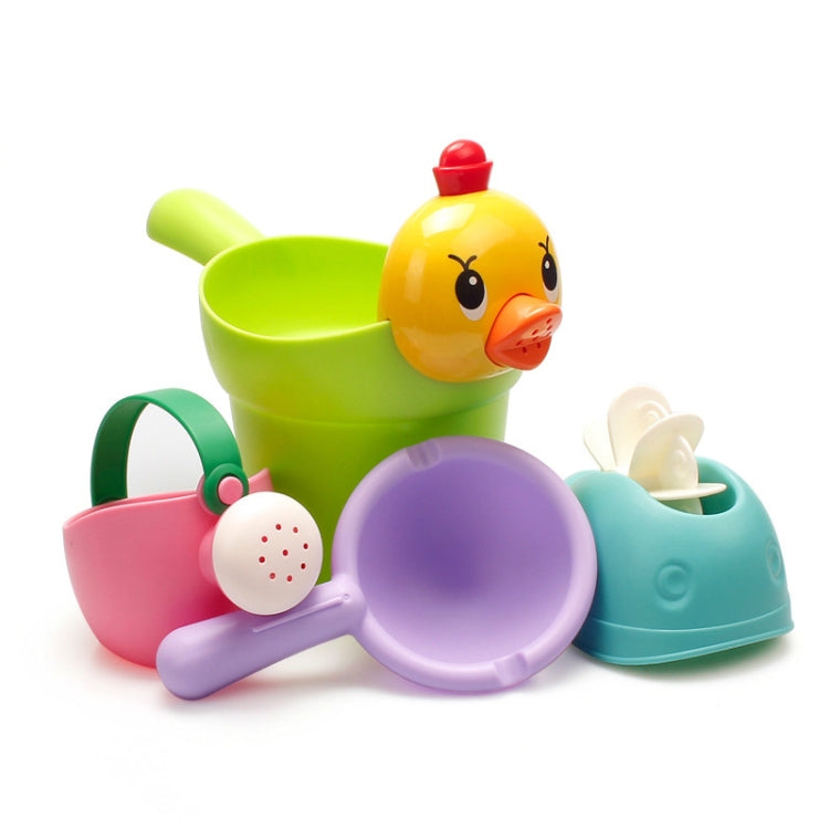 4 in 1 Children Soft Plastic Water Bottle Bath Toys Outdoor Beach Play Sand Tool Set, Water Bottle Bath Toys