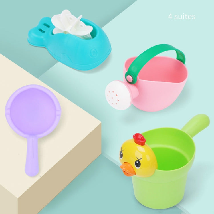 4 in 1 Children Soft Plastic Water Bottle Bath Toys Outdoor Beach Play Sand Tool Set, Water Bottle Bath Toys