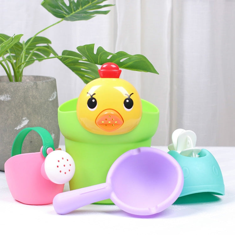 4 in 1 Children Soft Plastic Water Bottle Bath Toys Outdoor Beach Play Sand Tool Set, Water Bottle Bath Toys