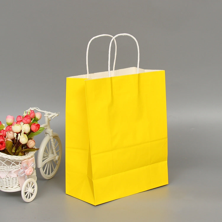10 PCS Elegant Kraft Paper Bag With Handles for Wedding/Birthday Party/Jewelry/Clothes, 16x22x8cm, 22x27x11cm, 12x15x6cm, 26x33x12cm, 32x25x11cm, 42x31x12cm