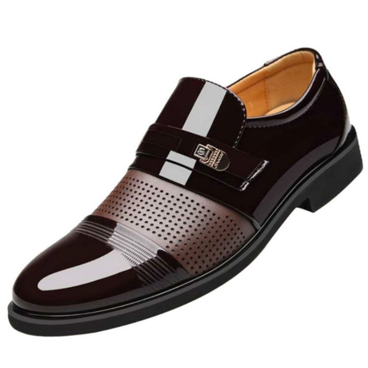 Men Summer Hole Shoe Slip-on Dress Business Shoes, 38, 39, 40, 41, 42, 43, 44, 45, 46, 47, 48
