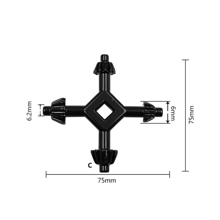 Four In One Multifunctional Hand Drill Key, Small, Large
