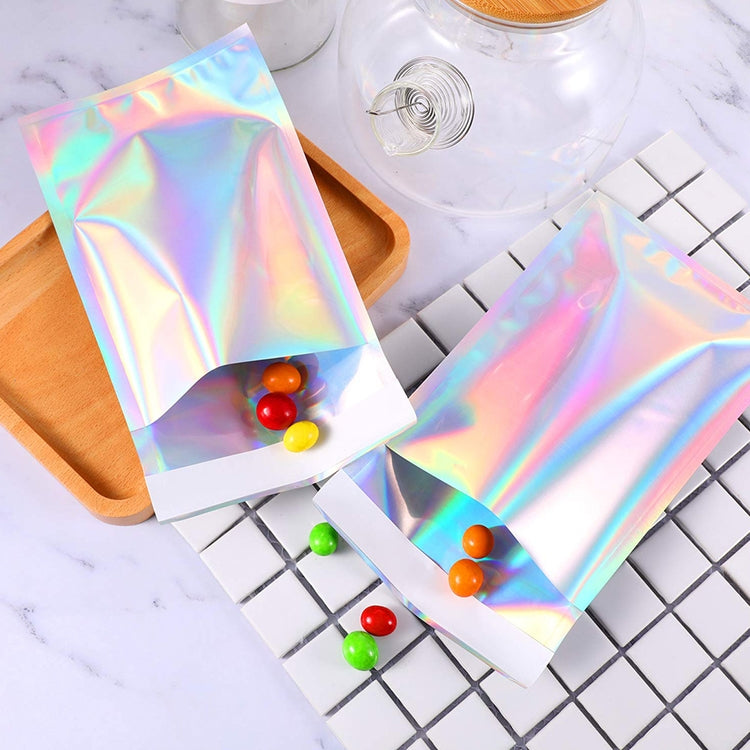 100 PCS / Set  Laser Self Sealing Plastic Envelopes Mailing Bags Gift Packaging Bags, 16.5cmx23cm+4cm, 23cmx32.5cm+4cm, 35cmx40cm+4cm