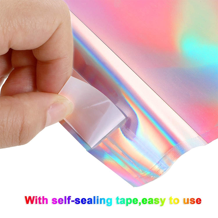 100 PCS / Set  Laser Self Sealing Plastic Envelopes Mailing Bags Gift Packaging Bags, 16.5cmx23cm+4cm, 23cmx32.5cm+4cm, 35cmx40cm+4cm