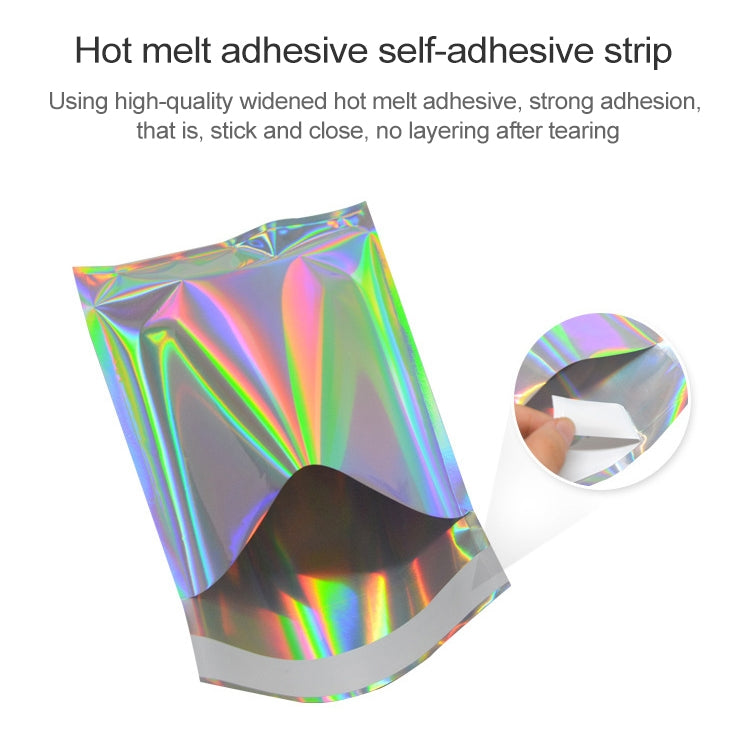 100 PCS / Set  Laser Self Sealing Plastic Envelopes Mailing Bags Gift Packaging Bags, 16.5cmx23cm+4cm, 23cmx32.5cm+4cm, 35cmx40cm+4cm
