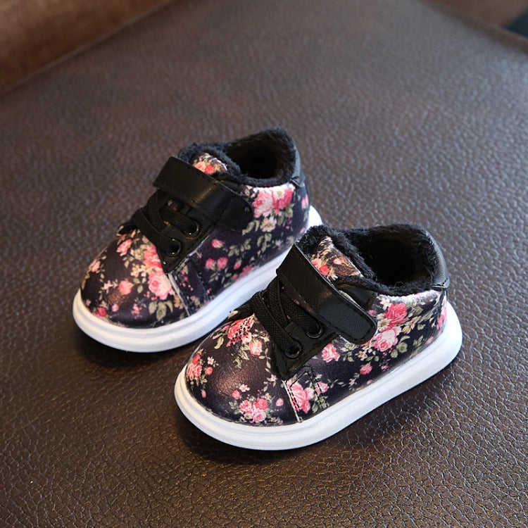 Winter Print Flower PU Leather Infant Warm Snow Boots, 15 White, 16 White, 17 White, 18 White, 19 White, 21 White, 22 White, 23 White, 24 White, 25 White, 15 Black, 16 Black, 17 Black, 18 Black, 19 Black, 21 Black, 22 Black, 23 Black, 24 Black, 25 Blac...