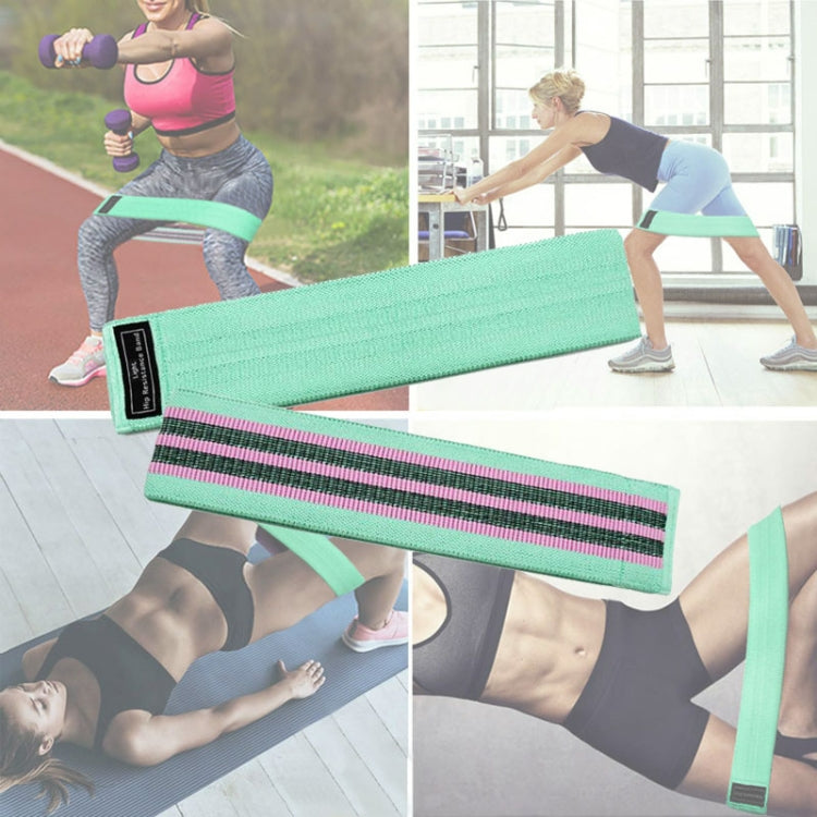 Polyester-cotton + Latex Yarn Loop Tension Band Yoga Resistance Band, Size: 76 x 8cm, Lake Blue Weak Pull, Pink Rally Medium, Purple Rally