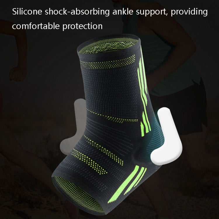 Anti-Sprain Silicone Ankle Support Basketball Football Hiking Fitness Sports Protective Gear, Size: M (Black Gray), M (Black Gray), L (Black Gray), XL (Black Gray), M (Black Orange), L (Black Orange), XL (Black Orange), M (Black Green), L (Black Green)...
