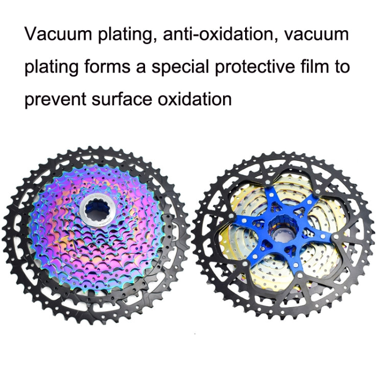VG Sports Split Mountain Bike Lightweight Cassette Flywheel, 8 Speed 42T (Colorful), 9 Speed 42T (Colorful), 10 Speed 42T (Colorful), 10 Speed 50T (Colorful), 11 Speed 40T (Colorful), 11 Speed 50T (Colorful), 12 Speed 50T (Colorful)