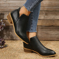 Autumn And Winter Pointed Low-Heeled Boots Women Low Tube Boots, 35, 36, 37, 38, 39, 40, 41, 42, 43