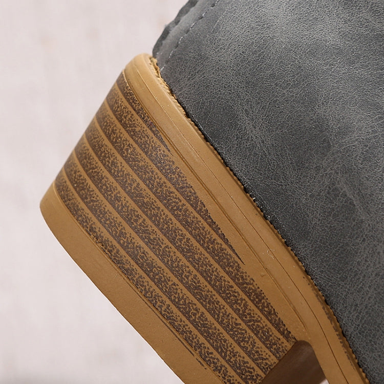 Autumn And Winter Pointed Low-Heeled Boots Women Low Tube Boots, 35, 36, 37, 38, 39, 40, 41, 42, 43