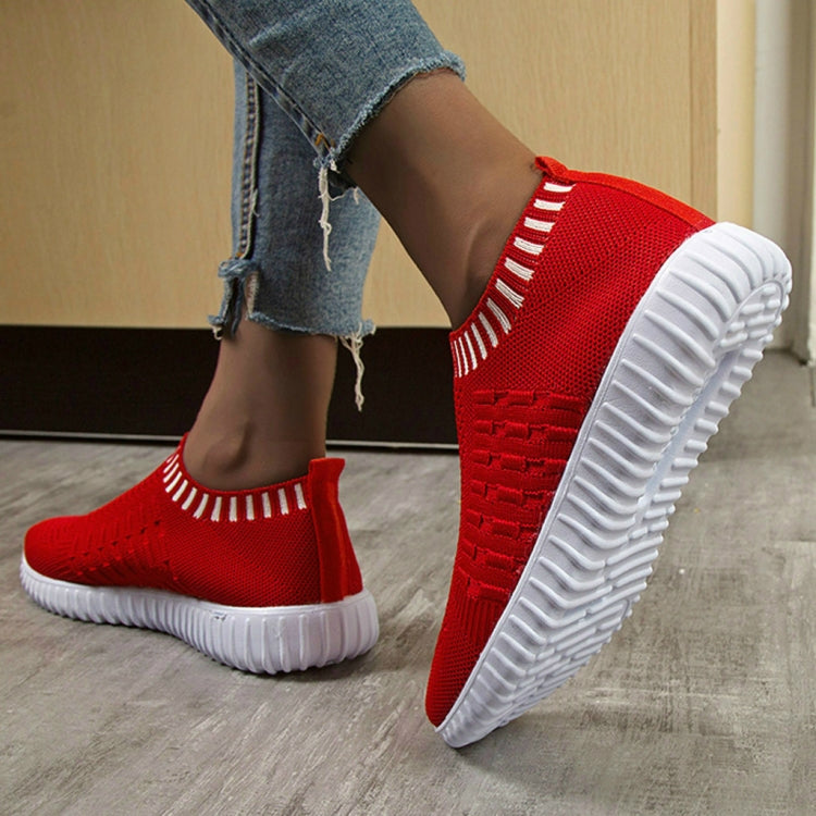 New Large Size The Trend Of Women Shoes Wild Sports Leisure Flying Running Shoes, 35, 36, 37, 38, 39, 40, 41, 42, 43