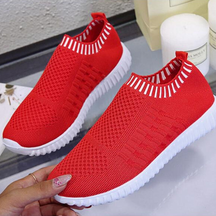 New Large Size The Trend Of Women Shoes Wild Sports Leisure Flying Running Shoes, 35, 36, 37, 38, 39, 40, 41, 42, 43