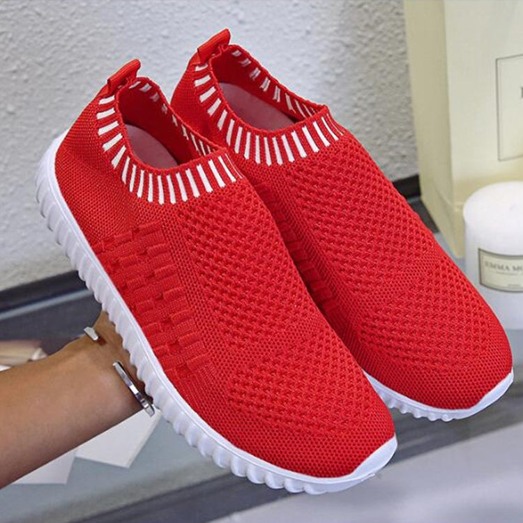 New Large Size The Trend Of Women Shoes Wild Sports Leisure Flying Running Shoes, 35, 36, 37, 38, 39, 40, 41, 42, 43