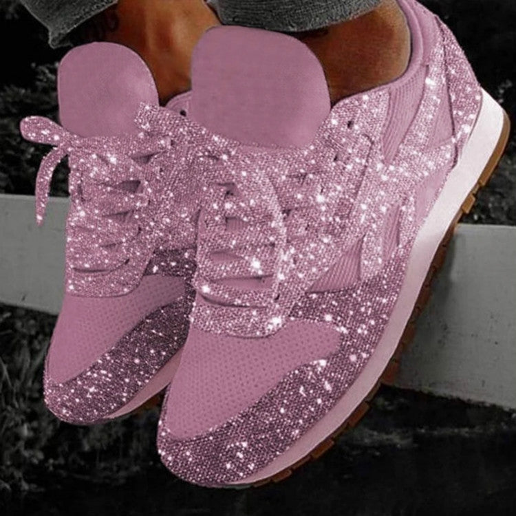 Autumn and Winter Sponge Sequins Breathable Platform Sports Shoes, 35, 36, 37, 38, 39, 40, 41, 42, 43