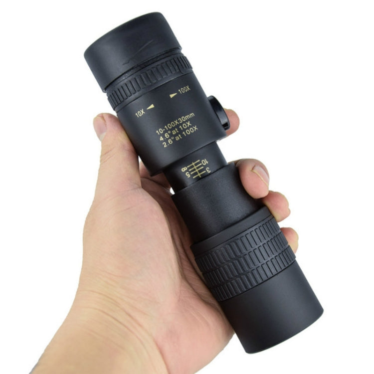 High magnification HD Low Light Level Night Vision Continuous Zoom Monocular, 10 - 30 x 30, 10 - 100 x 30