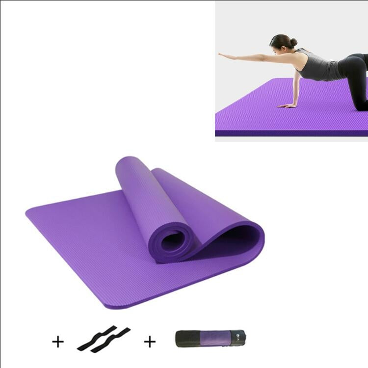 Men and Women Beginners Home Non-slip Yoga Mat with Straps & Tutorial & Net Bag, 1850 x 900 x 10mm Princess Pink, 1850 x 900 x 15mm Princess Pink, 1850 x 900 x 10mm Purple, 1850 x 900 x 15mm Purple, 1850 x 900 x 10mm Pink, 1850 x 900 x 15mm Pink
