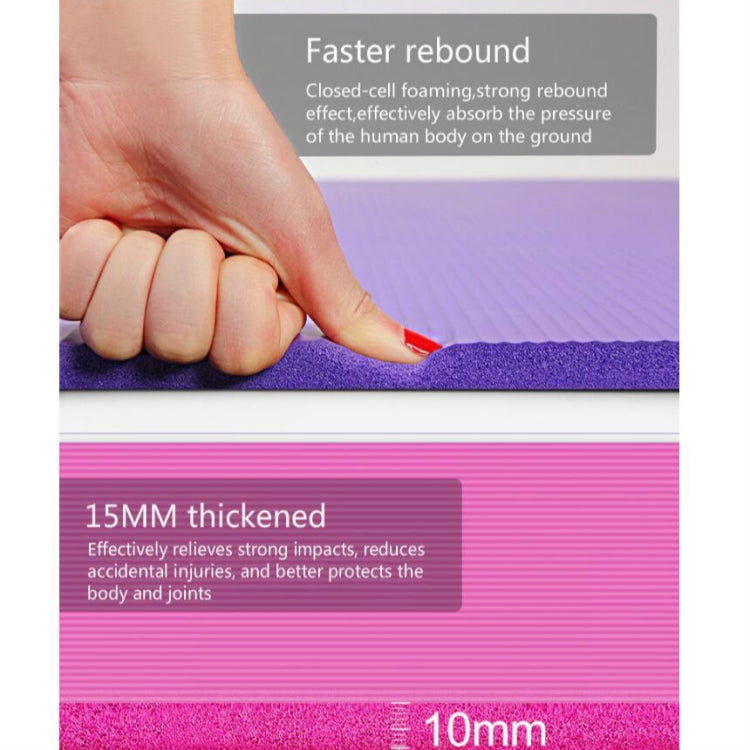Men and Women Beginners Home Non-slip Yoga Mat with Straps & Tutorial & Net Bag, 1850 x 900 x 10mm Princess Pink, 1850 x 900 x 15mm Princess Pink, 1850 x 900 x 10mm Purple, 1850 x 900 x 15mm Purple, 1850 x 900 x 10mm Pink, 1850 x 900 x 15mm Pink